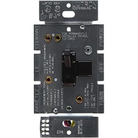 Lutron Toggler Quiet 3-Speed Slide-To-Off Fan Control, 1.5-Amp, Single-Pole/3-Way, AYFSQ-F-BR, Brown