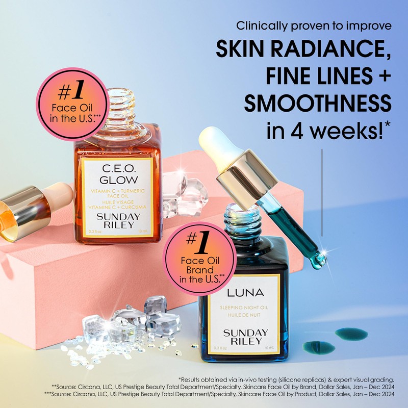 Sunday Riley Day + Night Brighten + Plump Set