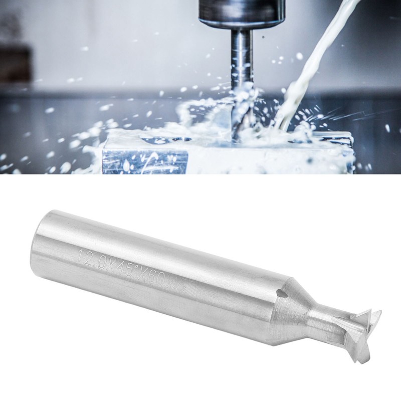 Dovetail Bit Carbide 12mm Dia Shank 4 Flutes 60mm Long