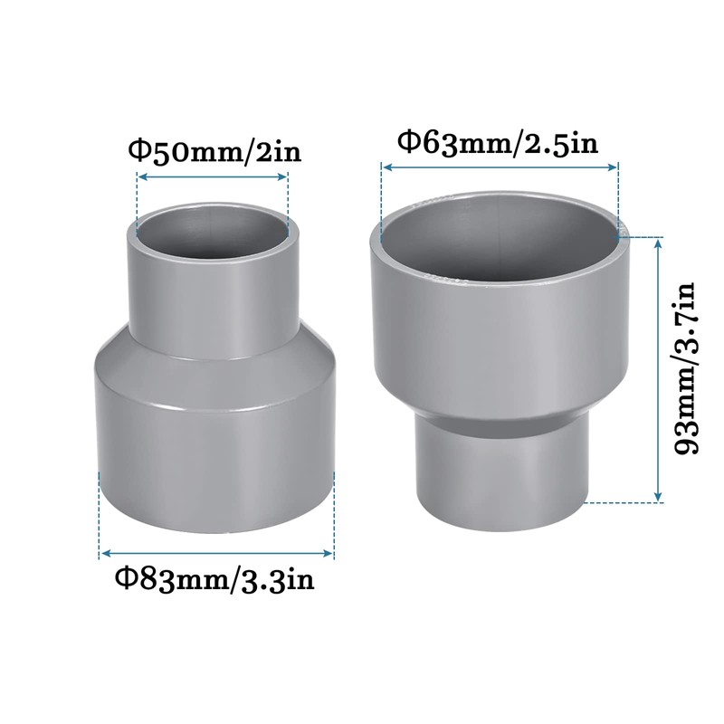 QUARKZMAN 75 mm x 50 mm PVC Reduction Coupling x