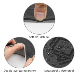 KK Yoga Knee Pad Non Slip 6mm TPE Eco-Friendly Cushion For Hands, Wrists, Elbows and Knee. (Black)