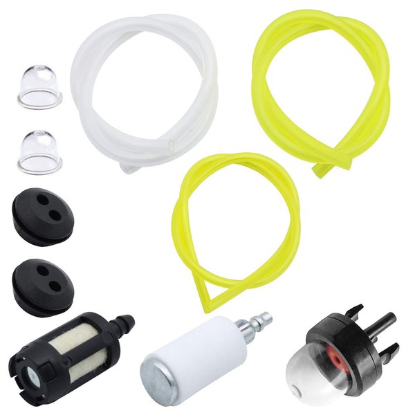 LumenTY Universal Fuel Line Pipe Fuel Oil Filters Primer Bulb Pumps Fuel Hose Line Filter Cutter Mower Fuel Tube Petrol Strimmer Tuel Pipe with Oil Pipe Hose Washer Grommet