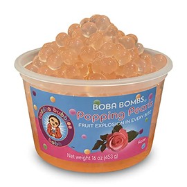 Popping / Bursting Boba Pearls / Boba Bombs Dessert Topping by Buddha Bubbles Boba (Rose Bombs)