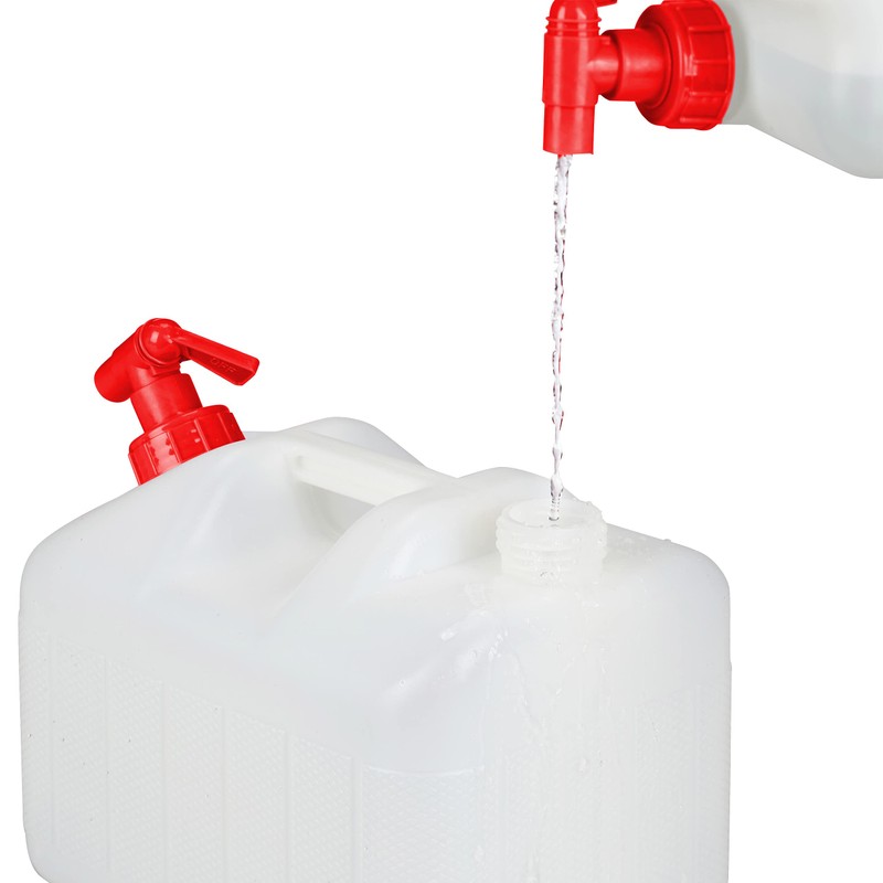 Relaxdays, Water Canister with Tap, Wide Neck Screw Cap, Camping