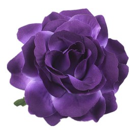 L&H Large Artificial Rose Flower Hair Clip Bridal Hairpin Brooch Wedding Accessory Bridesmaid (Purple)