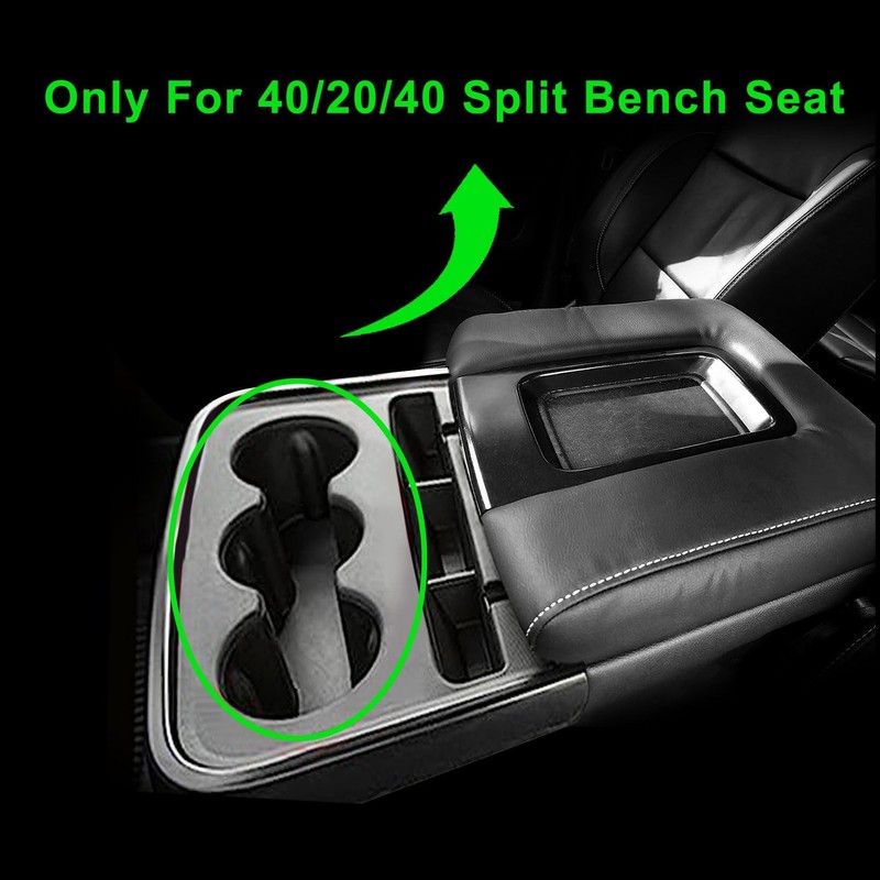 NLQR Center Console Lid Armrest Cover Black Compatible with Chevy