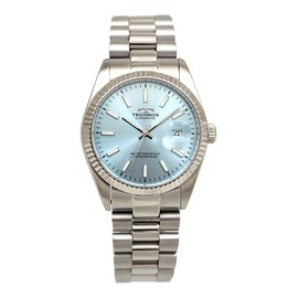 Technos Date T9C25SI Men's Wristwatch, Silver, blue, Bracelet Type