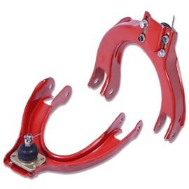 Replacement for Honda Civic/CRX 8-PC Front+Rear Camber+Adjustable Control Suspension Kit (Red) - ED EE