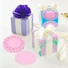 DECORA 3.5inch Round Pink Paper Lace Doilies for Wedding Tableware