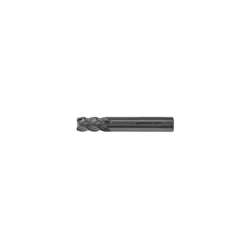 Paulimot End Mill Diameter 12 mm/4 Cut, Spiral Angle 45