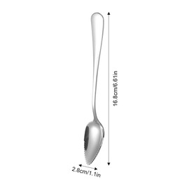 4 x grapefruit spoons, 16.8 cm kiwi spoon, grapefruit spoon, stainless steel, spoon with teeth, baby food supplement, fruit spoon, dessert spoon, fruit spoon with serrated edge, for kiwi, apples,