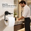 Matte Black Wall-Mounted Toilet Paper Holder – Metal Bathroom Roll
