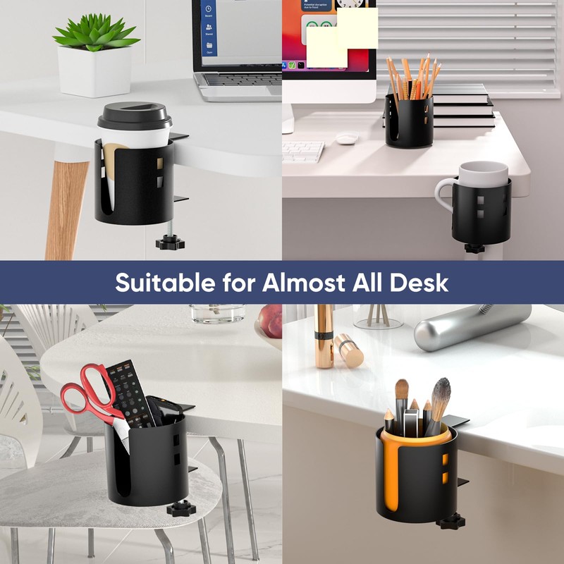 Deeper Desk Cup Holder, OOKUU Anti-Spill Cup Holder for Desk