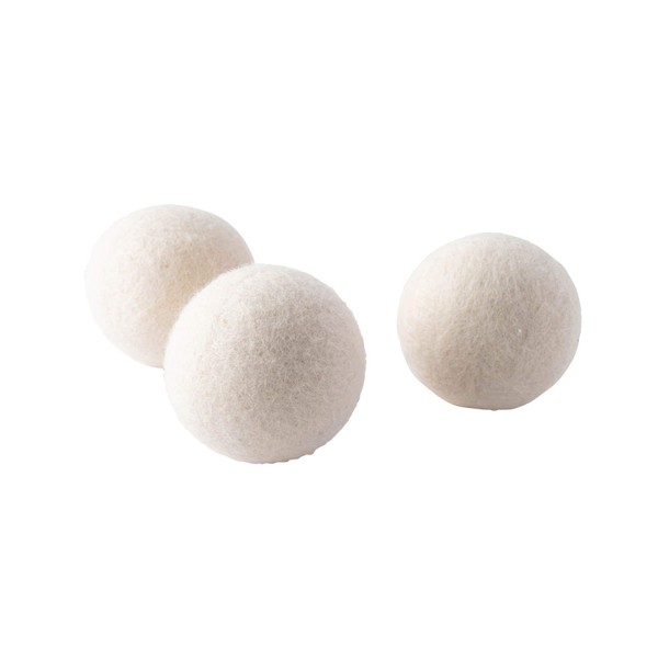 b2c Felt Dryer Ball 3 Pack (White) | Wool Ball