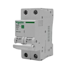RASMACOR Circuit Breaker Switch 2P 20A RESI9 Rasmacor R9F12220 Curve C Frequency 50/60 Hz UNE/EN 60898-1 CE Standard 20 Amp Automatic 2-Pole Automatic Switch