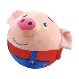 Interactive Dog Ball - Hopping Rabbit Toy | PP Cotton Plush Jumping Bunny Plush Toy | Pet Bouncing Balls | Electronic Interactive Cute Squeaky Rabbit Dog Toy Squeaky Moving Balls for Pets