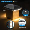 VOLISUN 4x4 Solar Post Cap Light Outdoor Waterproof 12pack,Solar Fence