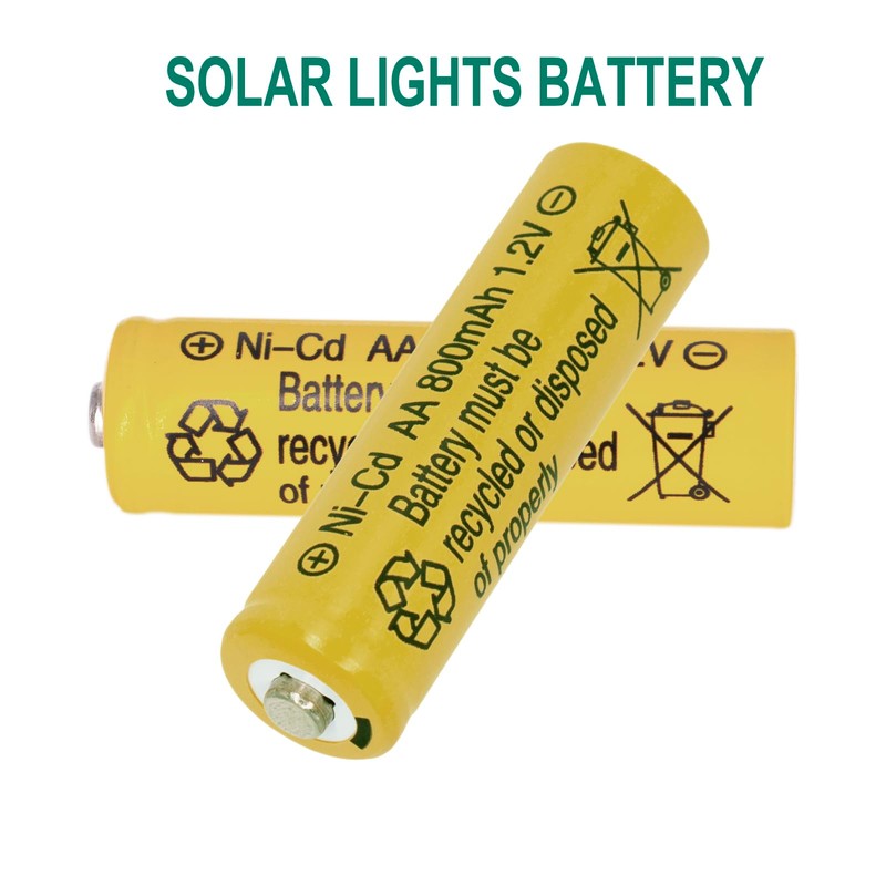 12 Packs 1.2V 800mAh NI-CD AA Rechargeable Batteries for Garden