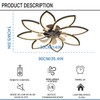 35'' Bladeless Ceiling Fan with Lights and Remote, Flush Mount
