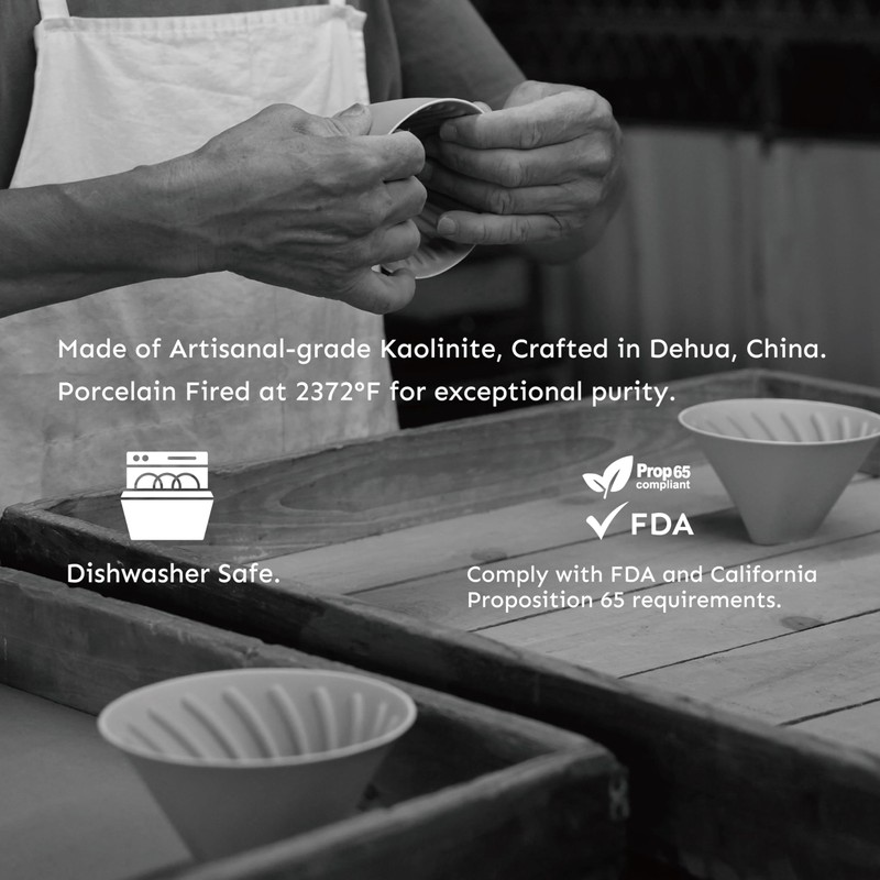 palatti Mobius Porcelain Coffee Cup, S Size, 3oz / 90ml,