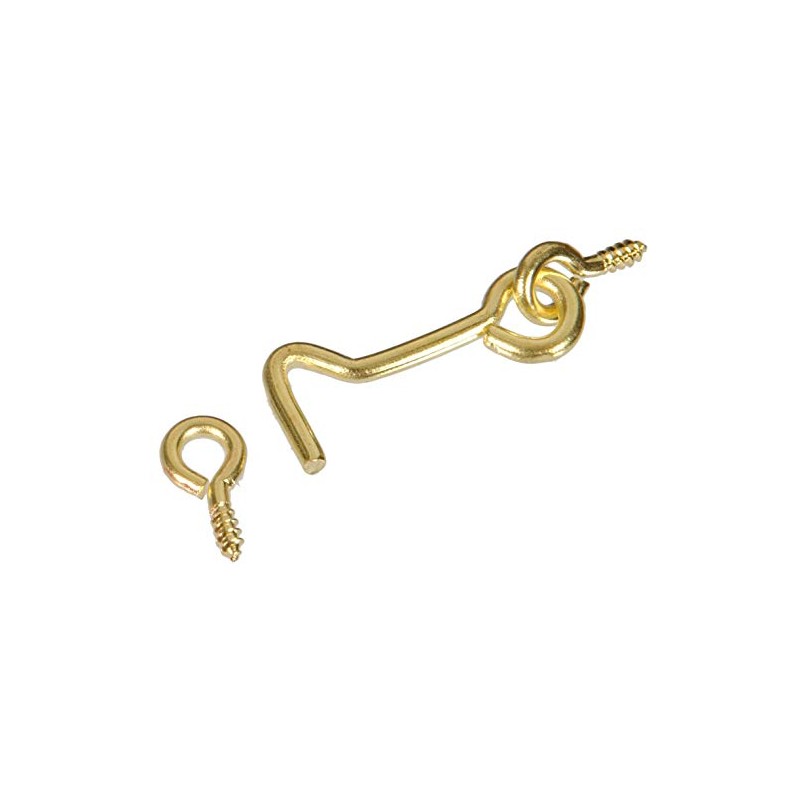 Hillman Hardware Essentials Hook and Eye Latch Brass 2-1/2 Inch"