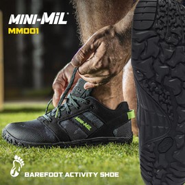 Belleville Mini-Mil MM001 Barefoot Shoes for Men - Breathable Zero Drop Shoes with Shock-Dispersing Midsoles and Flexible, Slip-Resistant Outsoles, Black/Black Camo - 10.5 W