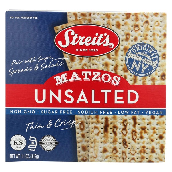 Streit's Unsalted Matzo, 11 Ounce (12 -Pack Total of 132 Oz)