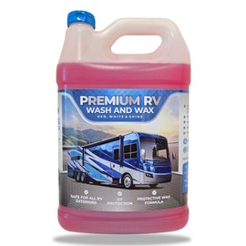 RV Wash and Wax Soap - High Foam Soap Cleaner - Use with Bucket and Water or Foam Cannon. Ultimate RV Detailing Car Wash - UV Protection & Wax - Streak Free - Spot Free - RV and Camper - 1 Gallon