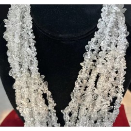 Quartz chip beads 36 inch strand
