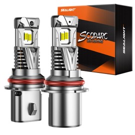 SEALIGHT S7S 9007/HB5 Light, 60000LM Brightest 6500K Cool White, 3Mins Easy Installation, 10 Years Lifespan, Plug-N-Play, IP68 Waterproof, 2 Pack