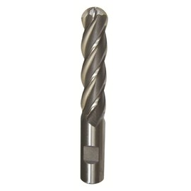 Drill America DWCF322 DWCF Series High-Speed Steel End Mill, Polished Finish, 4 Flute, Square End, 1-3/8" Cutting Length, 5/8" Cutting Diameter, 3-3/8" Length, 1/2" Shank (Pack of 1)