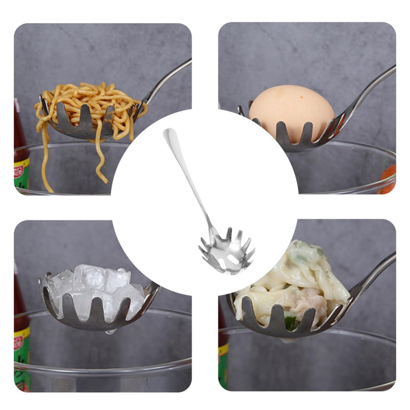 Zerodeko Pasta Server Spaghetti Spoon- Stainless Steel Spaghetti Fork Noodle