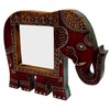 Purpledip Artistic Photoframe Wooden Elephant Shaped for 4x4 inch photo