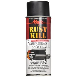 Majic 8-2020-8 Rust Kill Spray Enamel, Barbeque Black, 12 oz