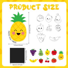 Gemscream 36 Set Fruit of the Spirit Magnets Crafts Color Your Own Fruit Magnet for Kids DIY Fruit of the Spirit Coloring Magnet Ornaments for Classroom Church Sunday School VBS Activities Party Favor