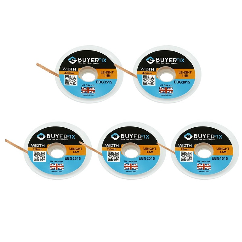 WELSOLO Desolder Desoldering Braid Wick Wire Mop Solder Sucker Fluxed