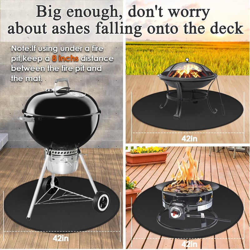 Amerbro Fire Pit Mat Compatible with Solo Stove Bonfire, Accessories