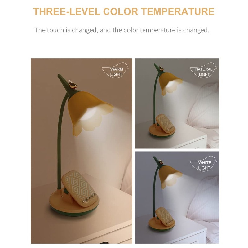 MAGICKK LED Desk Lamp Clip on Lamp Cordless Table Light