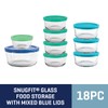 Anchor Hocking 18 Piece Glass Storage Containers with Lids (9