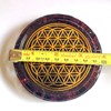 ZZYBIA LARGE 4" Garnet Crystals Flower Of Life Coaster Water