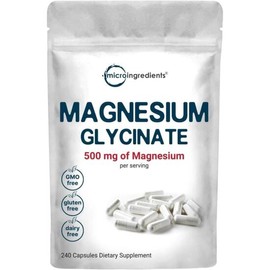 proxy MicroIngredients Magnesium Glycinate 500mg 240 Tablets / 마이크로인그리디언츠 마그네슘 글리시네이트 500mg 240정