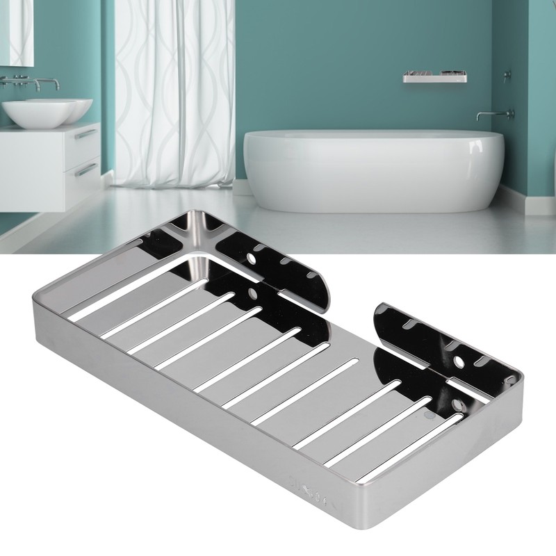 Soap Dish Shelf 304 Stainless Steel Bathroom Hollow Self Draining