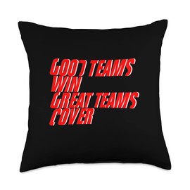 Great Teams Cover Good Win, Teams Cover-Throw Pillow, 18x18, Multicolor
