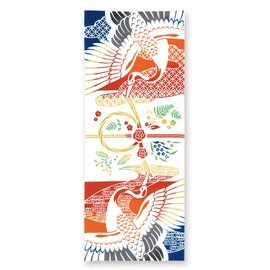 Tela Tenugui para colgar en la pared, tapiz tradicional japonés, fabricado en Japón, 100% algodón, grúa japonesa, teñido chusen