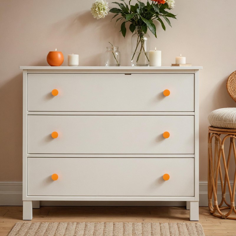 Ravinte 30 Pack Cabinet Knobs Orange Kitchen Cabinet Knobs Round