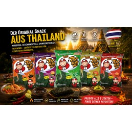 Tao Kae Noi Crispy Seaweed Snack Tom Yum Goong Shrimp Flavoured Seaweed Snack, 32 g