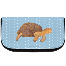 Mr. & Mrs. Panda Turtle Marching Cosmetic Bag, blue, Hand Drawn