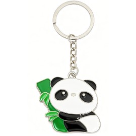 Moydolo Cute Panda Keychain Charm Accessories Animal Panda Key Chain Ring Gift Souvenir Pendant for Men Women Purse Bags