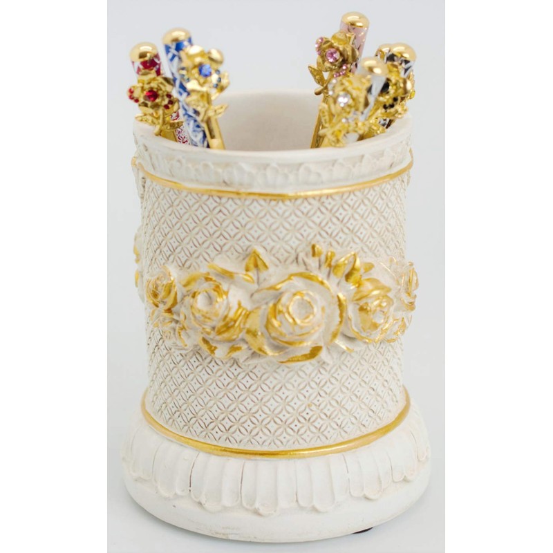 Royal Arden 25822 Pen Holder, Accessory Case, Antique Rose, 3.0