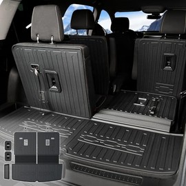JOULARISE - Alfombrilla de Carga Alfombrillas de Respaldo Diseño 2 en 1 para GMC Acadia 2017-2023 Accesorios de 6/7 Asientos, Alfombrilla...